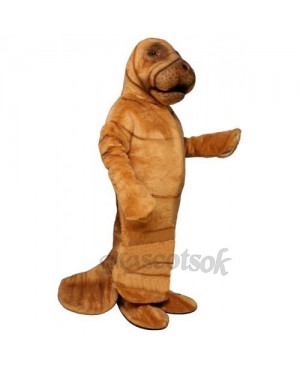 Cute Manny Manatee Mascot Costume