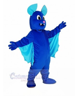 Blue Flying Bat Mascot Costume Animal