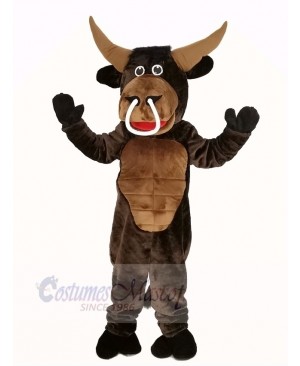 Brown Muscle Bull Mascot Costume Animal