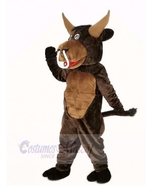 Brown Muscle Bull Mascot Costume Animal