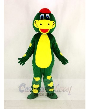 Cute Green Dino Dinosaur Mascot Costume Cartoon