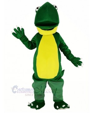 Big Head Green Dino Dinosaur Mascot Costume Cartoon