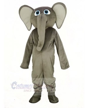 Grey Elephant Mascot Costume Cartoon