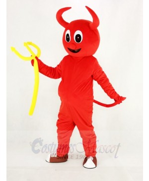 Cute Red Devil Mascot Costume Cartoon	