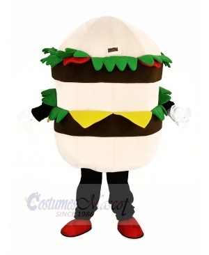 Hamburger with Cheese Mascot Costume Cartoon