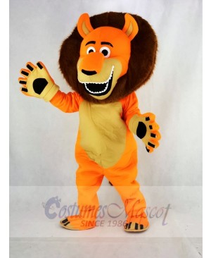 Funny Orange Lion Adult Mascot Costume School	