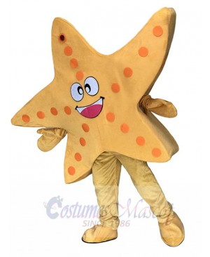 Yellow Starfish Mascot Costumes Sea Ocean