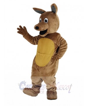 Brown Kangaroo With Long Ears Mascot Costume