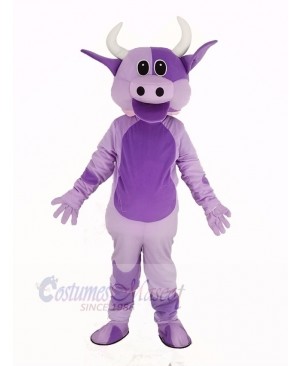 Purple Cow Mascot Costume Animal