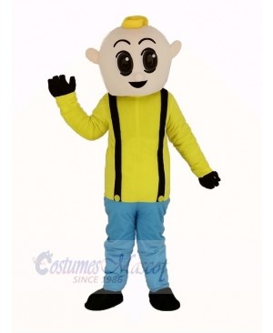 Boy with Yellow Shirt Mascot Costume