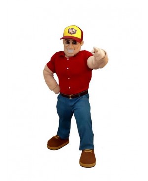 High Quality Adult Digger Man in Hat Mascot Costume