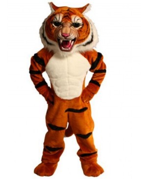 Super Muscle Tiger Mascot Costume