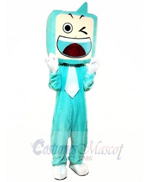 Green TV Set Mascot Costume