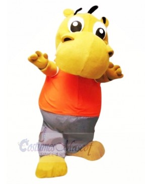 Little Cute Hippo Mascot Costume Cartoon