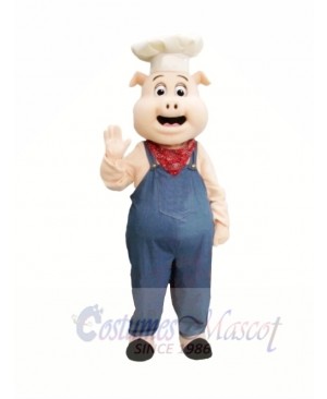 Chef Pink Pig Mascot Costumes