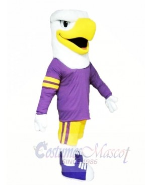 Eagle with Purple Suit Mascot Costumes Animal
