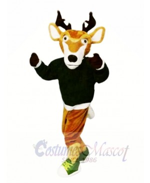 Sport Deer with Black Sweater Mascot Costumes Animal