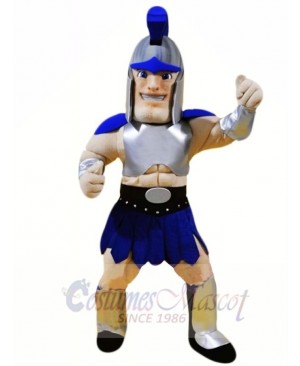Blue Spartan Mascot Costume 