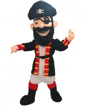 Hot Sale New Redbeard Pirate Mascot Costume with Black Hat