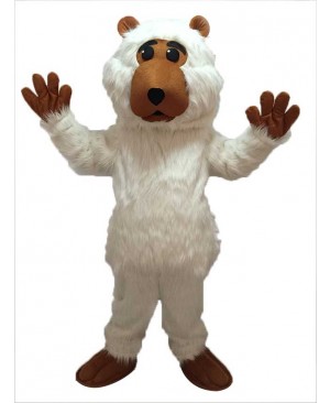 High Quality Realistic Animal White Plush Boris Bear Mascot Costume