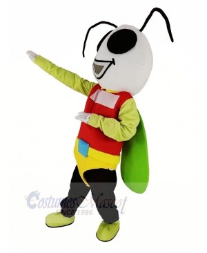 White Head Firefly Mascot Costume Insect