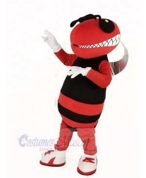 Red and Black Hornet Bee Mascot Costume Insect