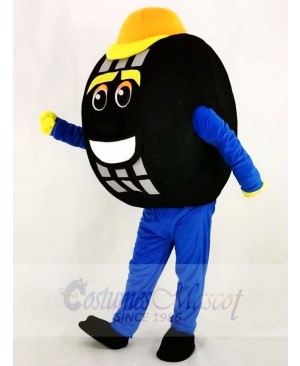 Blue Auto Tyre Cab Tire Mascot Costume Cartoon	