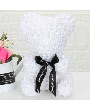 Exclusive White Pearl Rose Teddy Bear Best Gift for Mother's Day, Valentine's Day, Anniversary, Weddings and Birthday