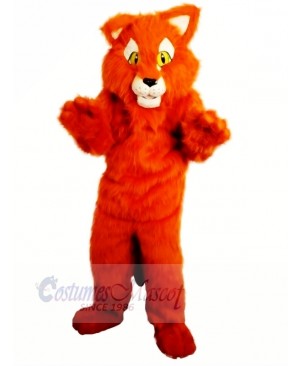 Orange Panther Mascot Costumes Adult