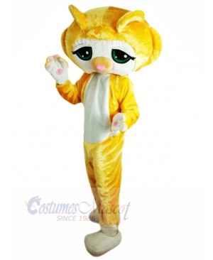 Yellow Cat Mascot Costumes Cartoon