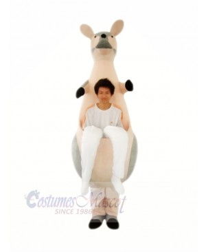 Grey Kangaroo Mother Mascot Costumes Adult