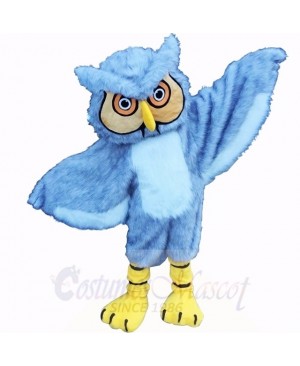 Gray Long Haired Owl Mascot Costumes Cartoon