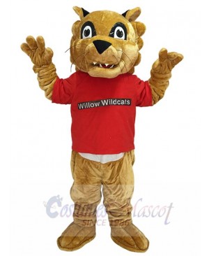 Cougar Paws in Red Shirt Mascot Costumes