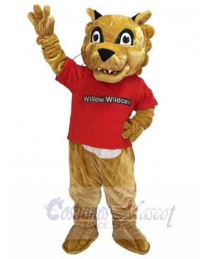 Cougar Paws in Red Shirt Mascot Costumes