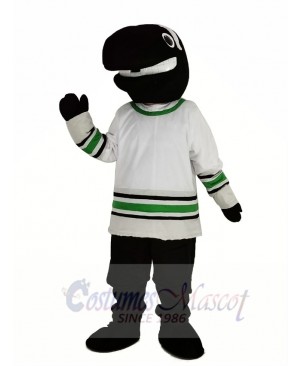 Whale Player in White T-shirt Mascot Costume