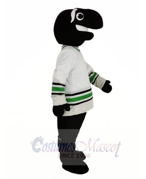Whale Player in White T-shirt Mascot Costume