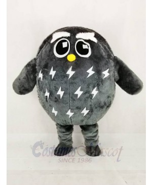 Cute Grey Owl Mascot Costume Cartoon	