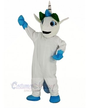 Blue Unicorn Mascot Costume Cartoon	