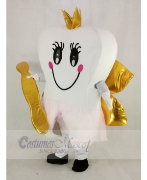 Golden Tooth Fairy Teeth Mascot Costume