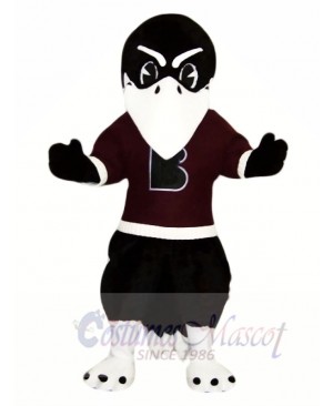 Black Raven with White eyebrows Mascot Costumes Animal	