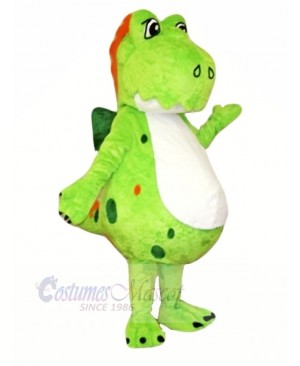 Fluffy Green Dinosaur Mascot Costumes Cheap