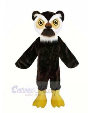 Black Owl with White Eyebrows Mascot Costumes Animal