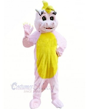 Pink Magic Dragon Mascot Costumes Cartoon