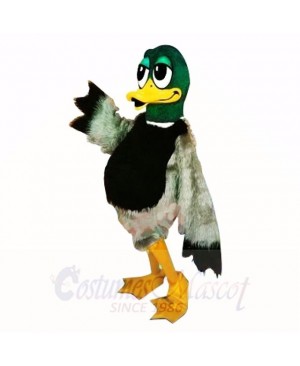 Green Furry Duck Mascot Costumes Cartoon