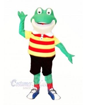 Smiling Frog Mascot Costumes Cartoon