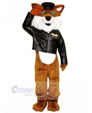 Pilot Fox in Jacket Mascot Costumes Cartoon