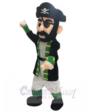 New Green Cuff Captain Blythe Pirate Mascot Costume