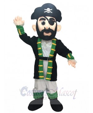 New Green Cuff Captain Blythe Pirate Mascot Costume