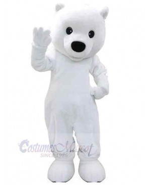 Smart White Bear Mascot Costume For Adults Mascot Heads