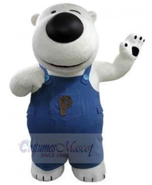Fat White Bear Mascot Costume For Adults Mascot Heads
